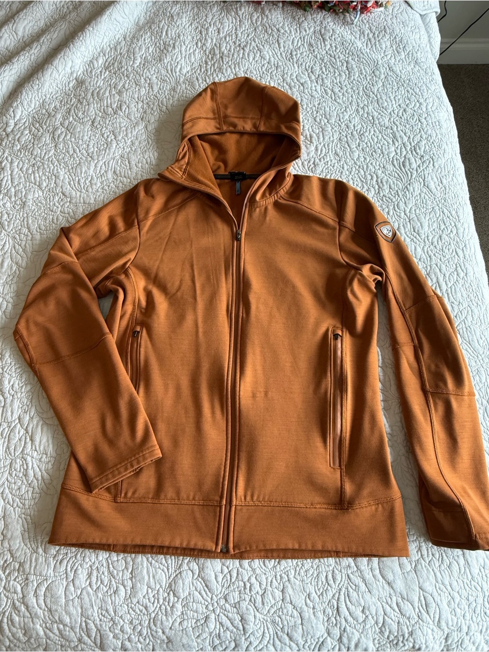 Kuhl Medium Men's Hooded Zip Jacket - Rust Orange
